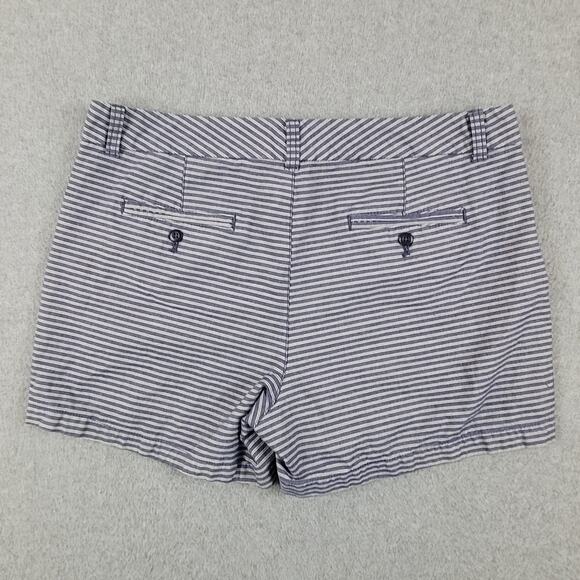 Khakis by Gap Shorts Womens Size 12 The 4" Short Blue Stripe 32" Waist - Picture 2 of 9